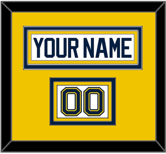 Michigan Hockey Nameplate & Number (Shoulder) - Home White (2021-2023) - Premier Tier 3