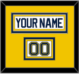 Michigan Hockey Nameplate & Number (Shoulder) - Home White (2021-2023) - Triple Mat 3