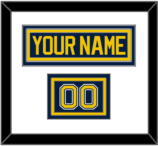 Michigan Hockey Nameplate & Number (Shoulder) - Road Blue (2021-2023) - Premier Tier 1