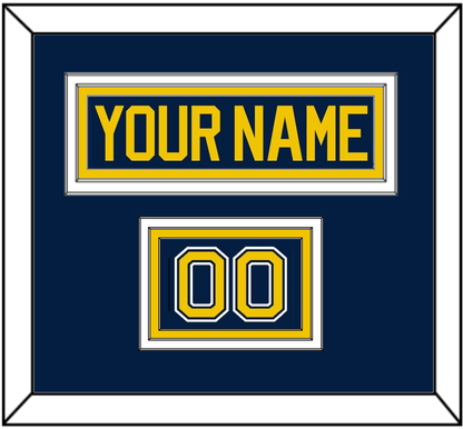 Michigan Hockey Nameplate & Number (Shoulder) - Road Blue (2021-2023) - Premier Tier 2