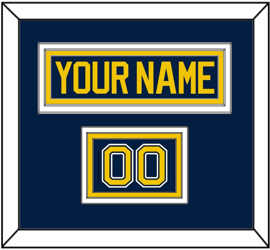 Michigan Hockey Nameplate & Number (Shoulder) - Road Blue (2021-2023) - Premier Tier 2