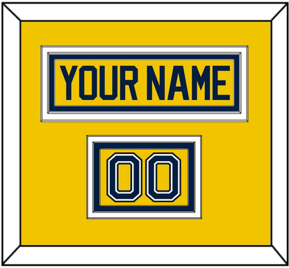 Michigan Hockey Nameplate & Number (Shoulder) - Alternate Maize (2021-2023) - Premier Tier 2