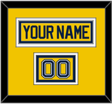 Michigan Hockey Nameplate & Number (Shoulder) - Alternate Maize (2021-2023) - Triple Mat 2