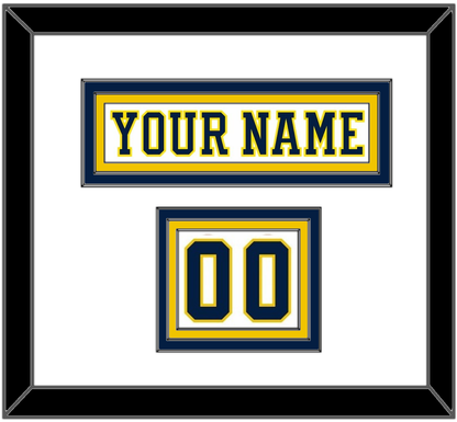Michigan Hockey Nameplate & Number (Shoulder) - Home White (2019-2020) - Premier Tier 1