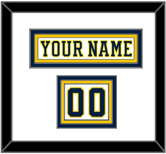 Michigan Hockey Nameplate & Number (Shoulder) - Home White (2019-2020) - Premier Tier 1