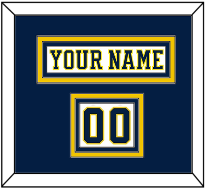 Michigan Hockey Nameplate & Number (Shoulder) - Home White (2019-2020) - Premier Tier 2