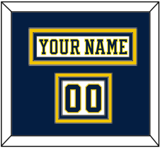 Michigan Hockey Nameplate & Number (Shoulder) - Home White (2019-2020) - Premier Tier 2