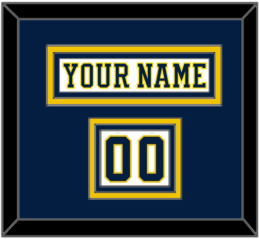 Michigan Hockey Nameplate & Number (Shoulder) - Home White (2019-2020) - Premier Tier 2