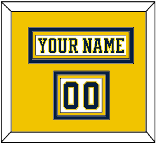 Michigan Hockey Nameplate & Number (Shoulder) - Home White (2019-2020) - Premier Tier 3
