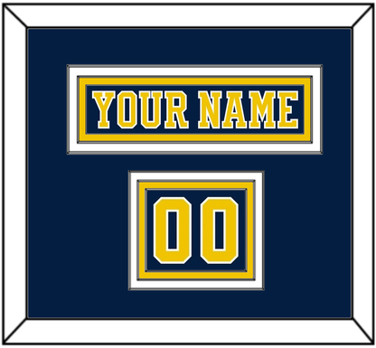 Michigan Hockey Nameplate & Number (Shoulder) - Road Blue (2019-2020) - Premier Tier 2
