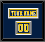 Michigan Hockey Nameplate & Number (Shoulder) - Road Blue (2019-2020) - Triple Mat 2