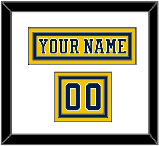 Michigan Hockey Nameplate & Number (Shoulder) - Alternate Maize (2019-2020) - Premier Tier 1