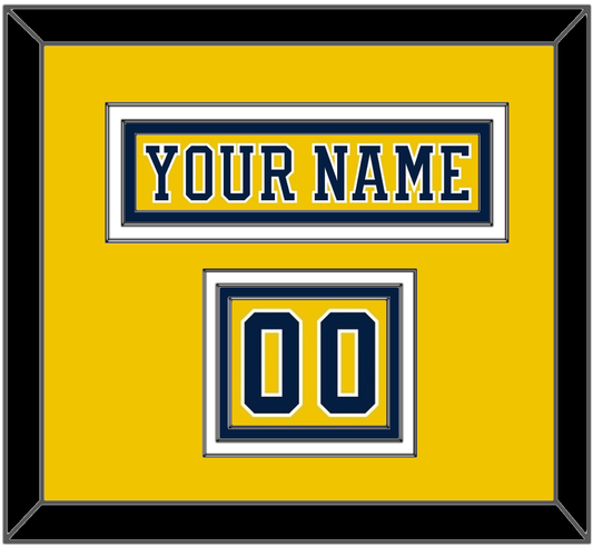 Michigan Hockey Nameplate & Number (Shoulder) - Alternate Maize (2019-2020) - Premier Tier 2