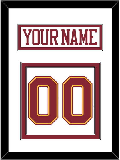 Minnesota Hockey Nameplate & Number (Back) - Home White - Signature Tier 1