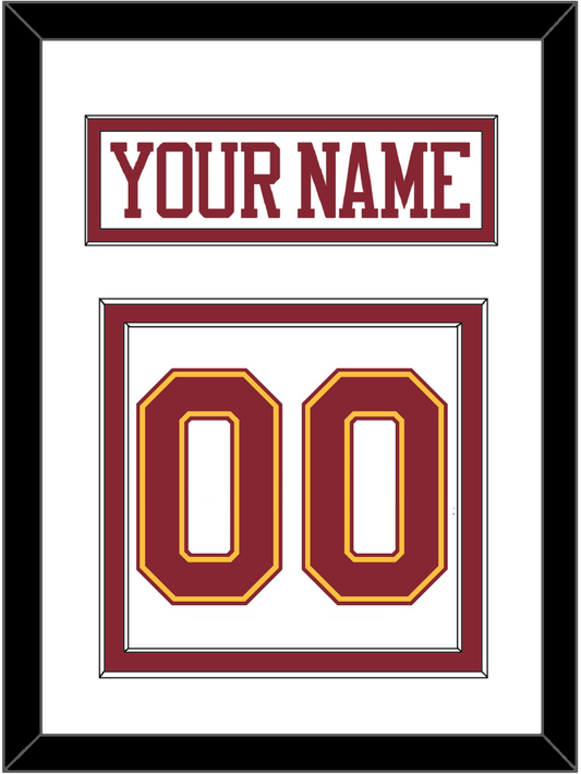 Minnesota Hockey Nameplate & Number (Back) - Home White - Signature Tier 1