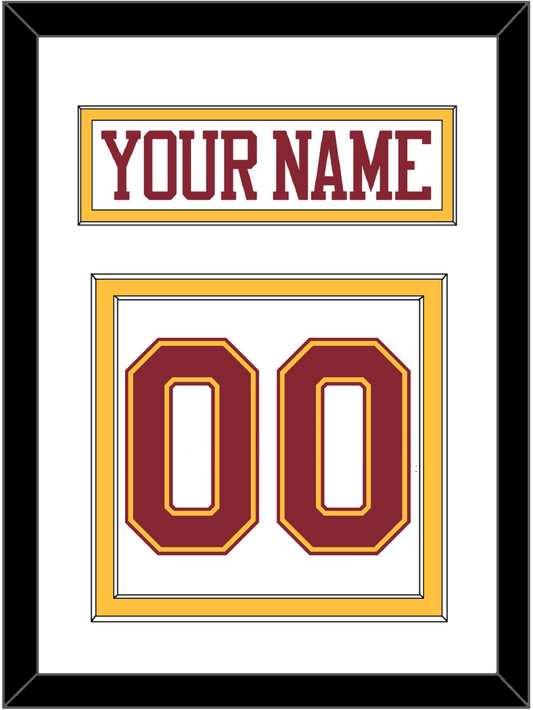 Minnesota Hockey Nameplate & Number (Back) - Home White - Signature Tier 2