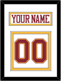 Minnesota Hockey Nameplate & Number (Back) - Home White - Double Mat 2
