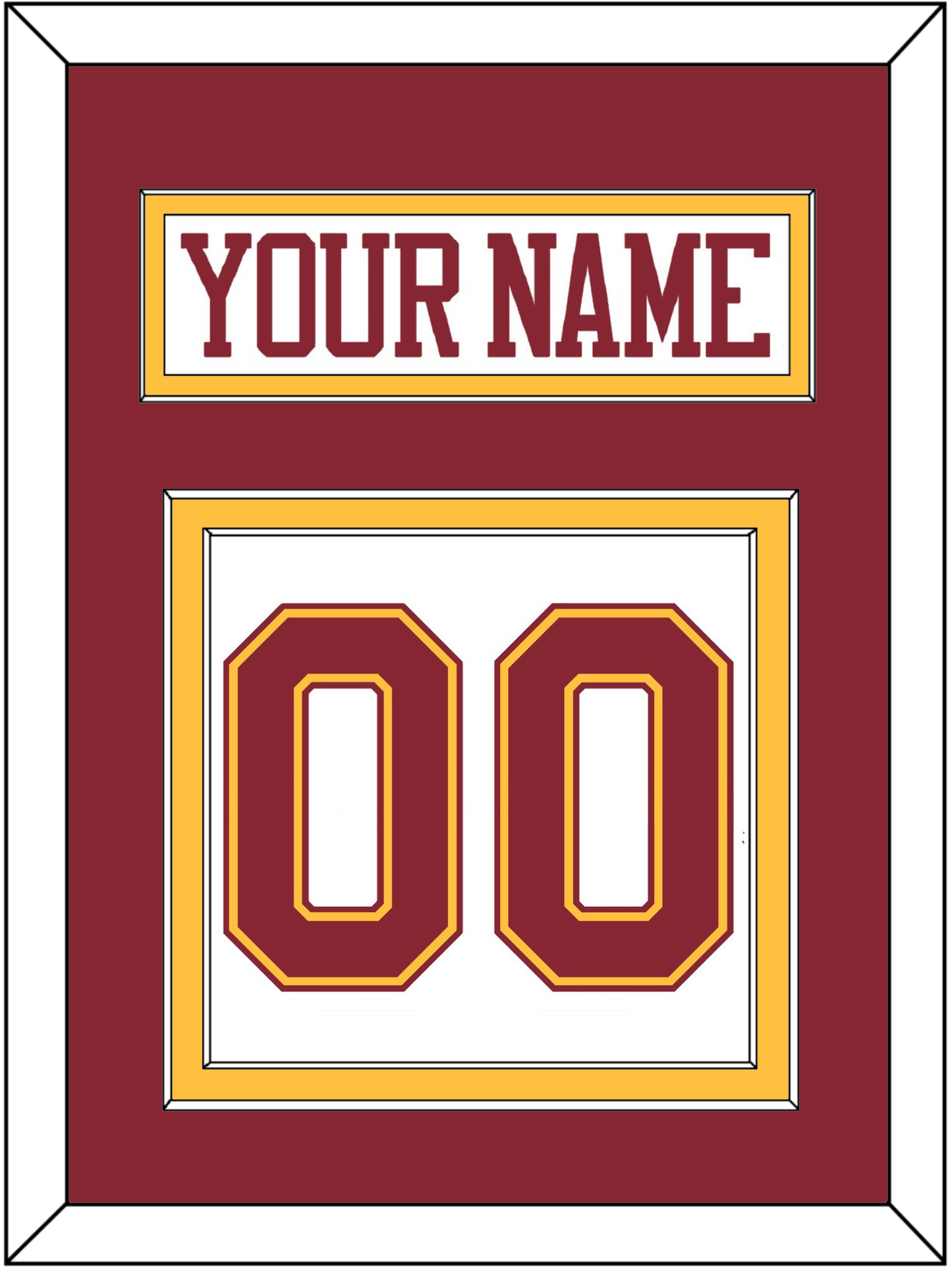 Minnesota Hockey Nameplate & Number (Back) - Home White - Signature Tier 3