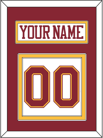 Minnesota Hockey Nameplate & Number (Back) - Home White - Signature Tier 3