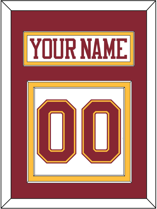 Minnesota Hockey Nameplate & Number (Back) - Home White - Signature Tier 3