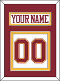 Minnesota Hockey Nameplate & Number (Back) - Home White - Double Mat 3