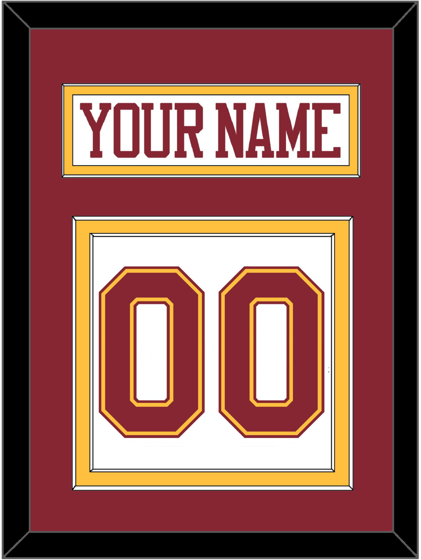 Minnesota Hockey Nameplate & Number (Back) - Home White - Signature Tier 3