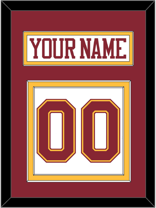 Minnesota Hockey Nameplate & Number (Back) - Home White - Signature Tier 3
