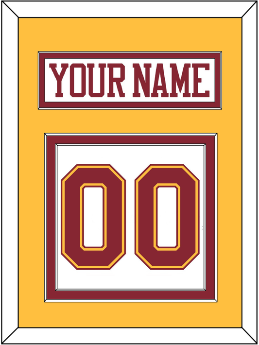Minnesota Hockey Nameplate & Number (Back) - Home White - Signature Tier 4