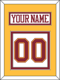 Minnesota Hockey Nameplate & Number (Back) - Home White - Double Mat 4