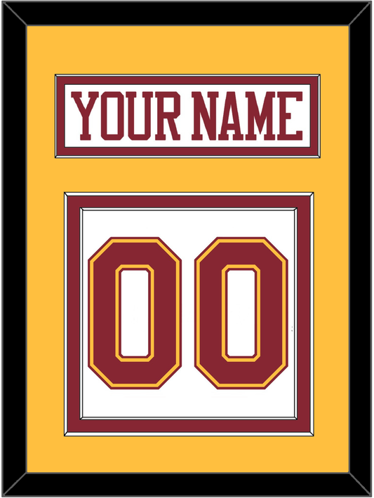 Minnesota Hockey Nameplate & Number (Back) - Home White - Signature Tier 4