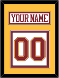 Minnesota Hockey Nameplate & Number (Back) - Home White - Double Mat 4