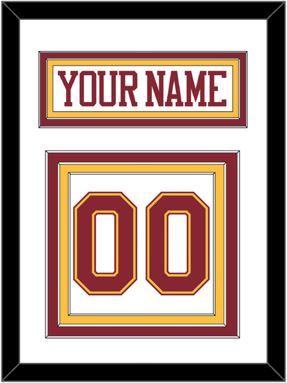Minnesota Hockey Nameplate & Number (Back) - Home White - Premier Tier 1