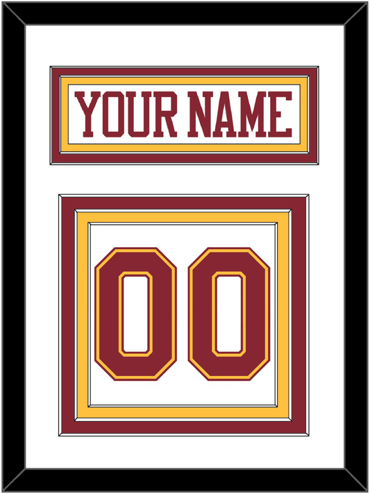 Minnesota Hockey Nameplate & Number (Back) - Home White - Premier Tier 1
