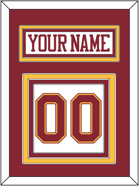 Minnesota Hockey Nameplate & Number (Back) - Home White - Premier Tier 2