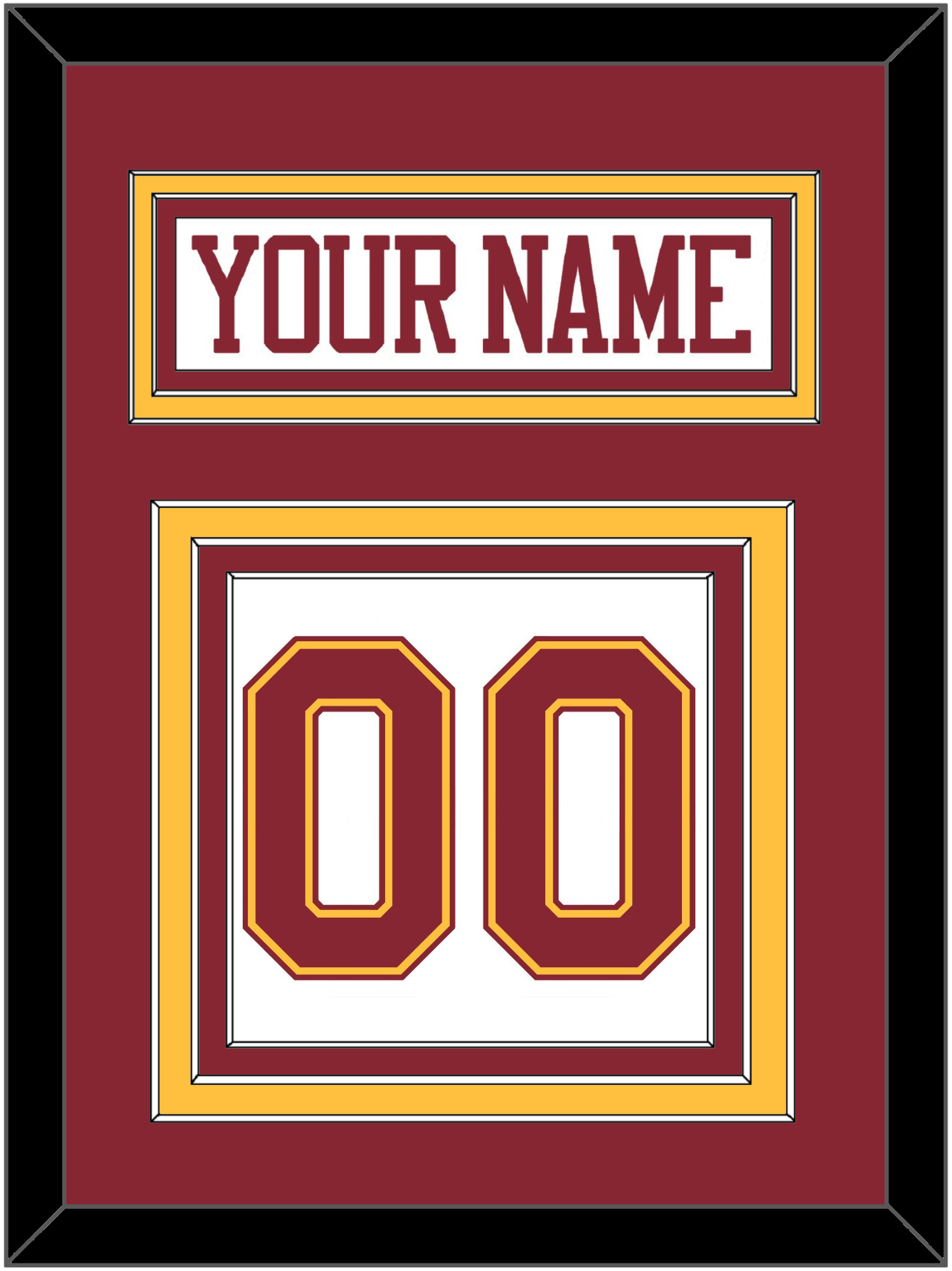 Minnesota Hockey Nameplate & Number (Back) - Home White - Premier Tier 2
