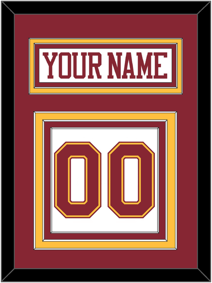 Minnesota Hockey Nameplate & Number (Back) - Home White - Premier Tier 2
