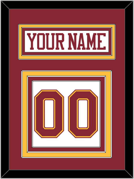 Minnesota Hockey Nameplate & Number (Back) - Home White - Premier Tier 2