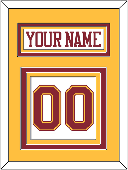 Minnesota Hockey Nameplate & Number (Back) - Home White - Premier Tier 3