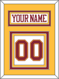 Minnesota Hockey Nameplate & Number (Back) - Home White - Triple Mat 3