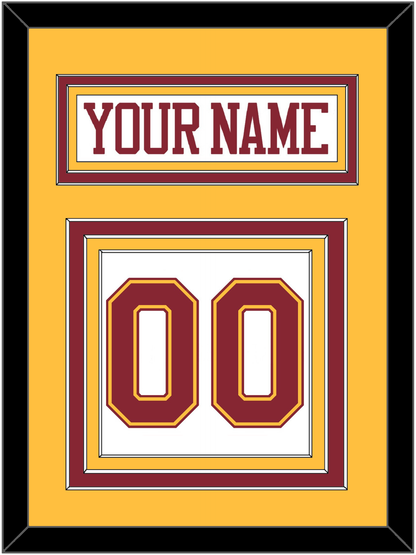 Minnesota Hockey Nameplate & Number (Back) - Home White - Premier Tier 3