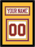 Minnesota Hockey Nameplate & Number (Back) - Home White - Triple Mat 3