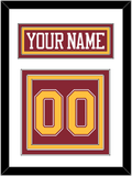 Minnesota Hockey Nameplate & Number (Back) - Road Maroon - Triple Mat 1