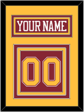 Minnesota Hockey Nameplate & Number (Back) - Road Maroon - Triple Mat 3
