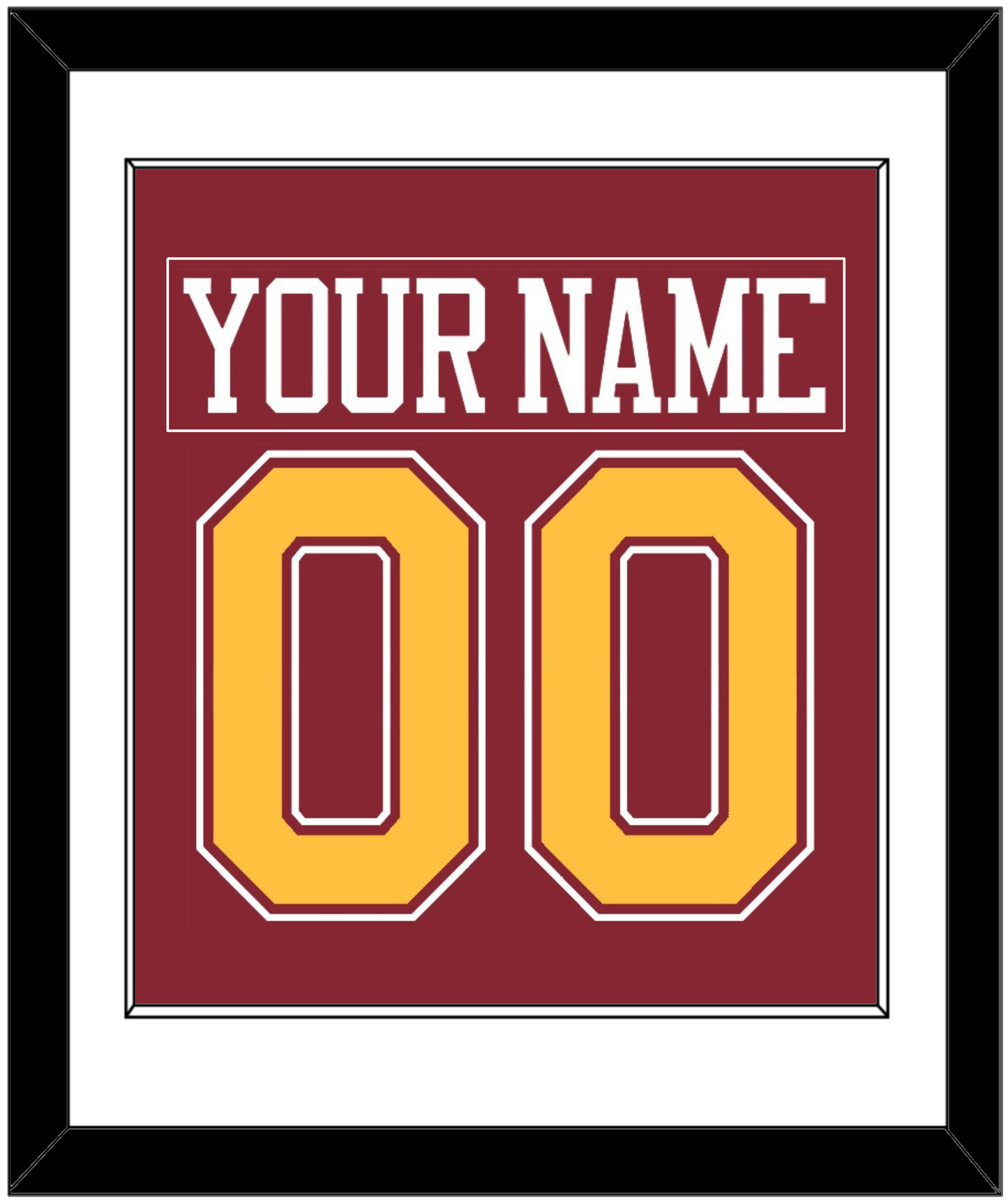 Minnesota Nameplate & Number (Back) Combined - Road Maroon - Essential Tier 1