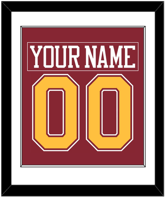 Minnesota Nameplate & Number (Back) Combined - Road Maroon - Essential Tier 1