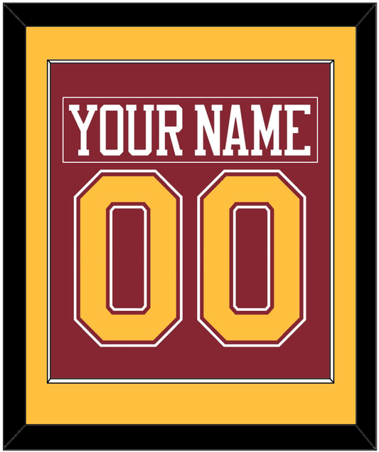 Minnesota Nameplate & Number (Back) Combined - Road Maroon - Essential Tier 2