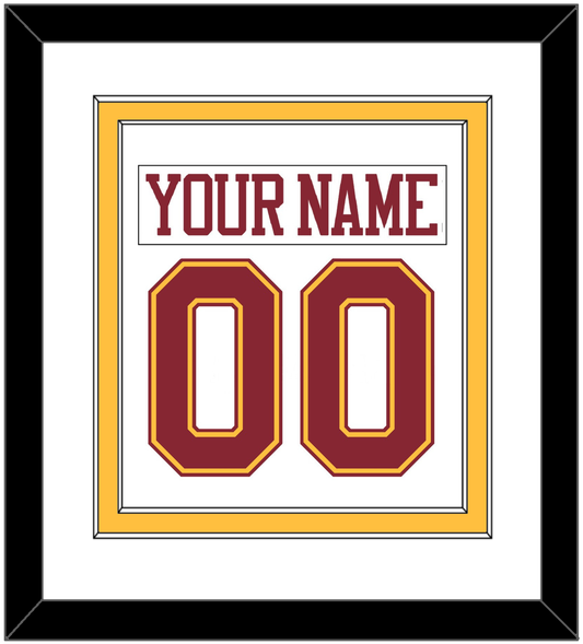 Minnesota Nameplate & Number (Back) Combined - Home White - Signature Tier 2