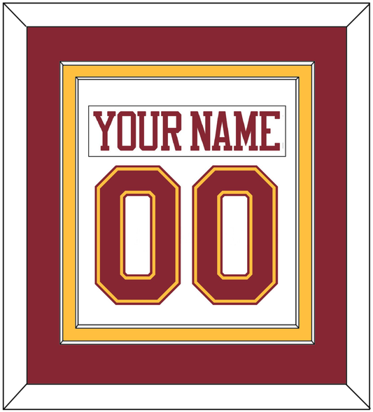 Minnesota Nameplate & Number (Back) Combined - Home White - Signature Tier 3