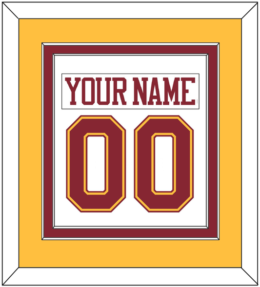Minnesota Nameplate & Number (Back) Combined - Home White - Signature Tier 4
