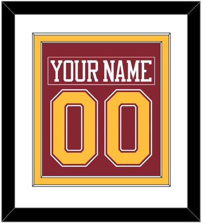 Minnesota Nameplate & Number (Back) Combined - Road Maroon - Signature Tier 1